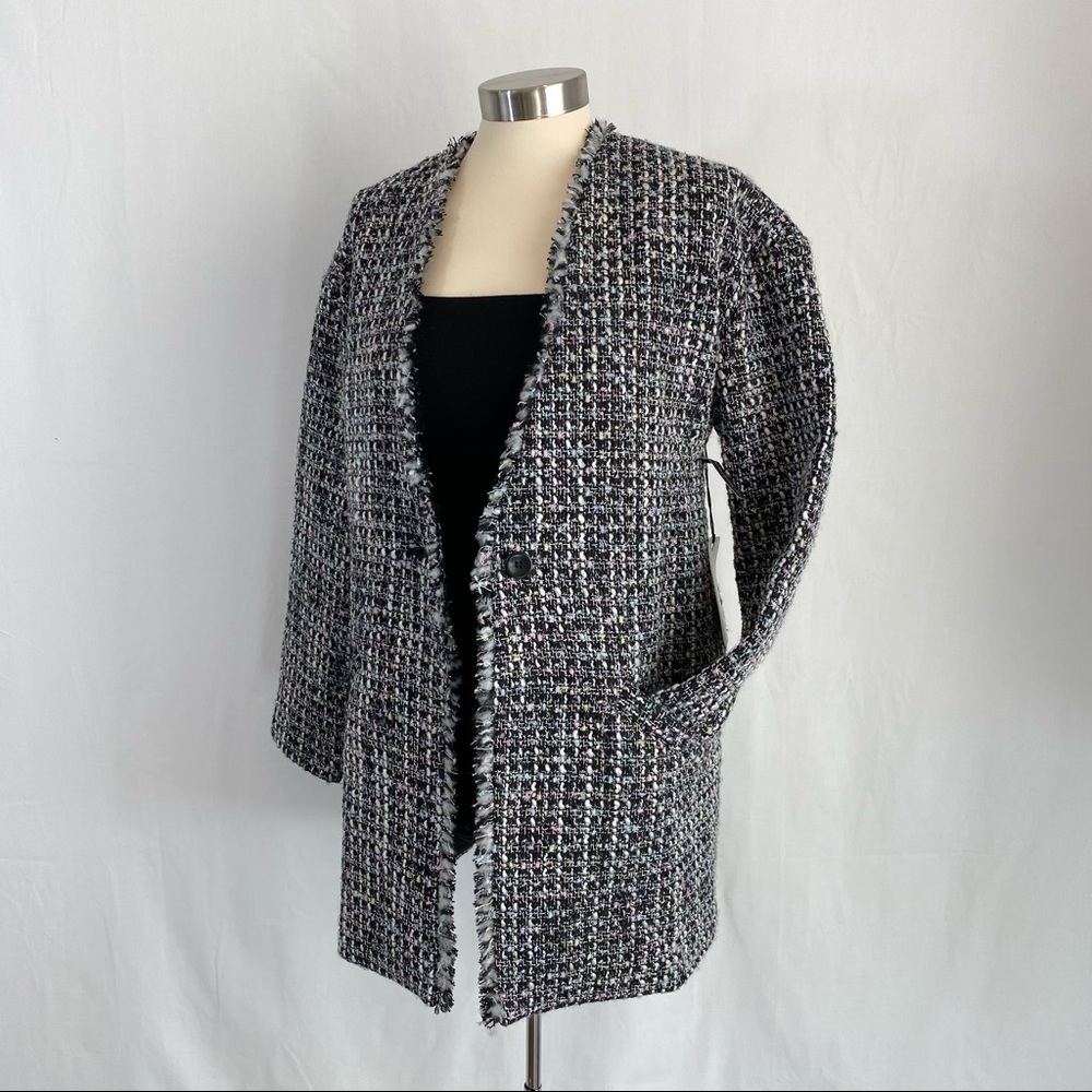 Tweed Multi Pastel Coat - Picture 3 of 7